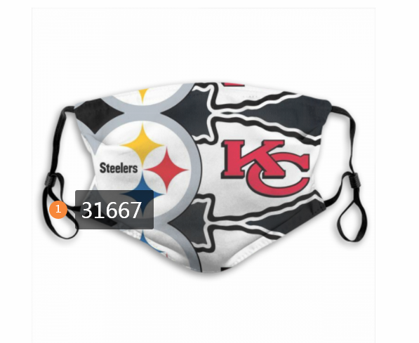 2020 NFL Pittsburgh Steelers 26052 Dust mask with filter->nfl dust mask->Sports Accessory
